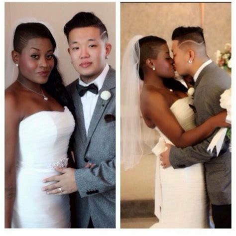 Beautiful Blasian Wedding It Must Be Love They Even Share The Same Hairstyle I Love It😀😅😍😘