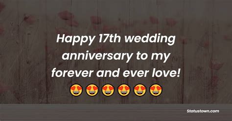 Happy 17th Wedding Anniversary To My Forever And Ever Love 17th