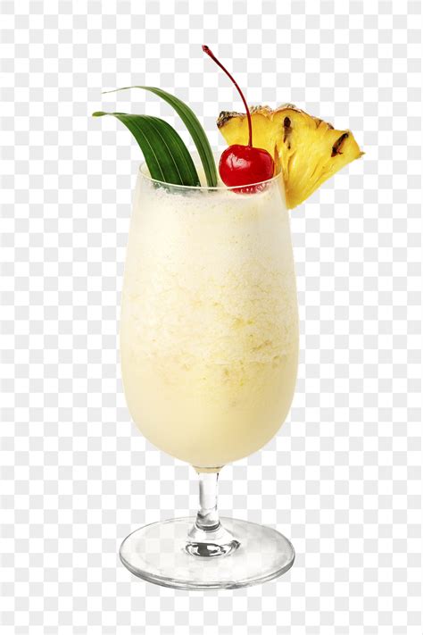 Pina Colada With Pineapple And Cherry On Top Free Stock Illustration