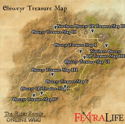 Northern Elsweyr Treasure Map 2 Vector U S Map
