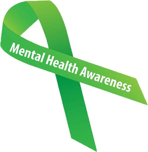 Mental Health Clipart Green Awareness Ribbon Transparent Mental