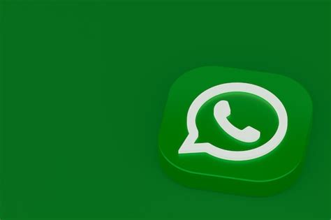 Premium Photo Whatsapp Application Green Logo Icon 3d Render On Green