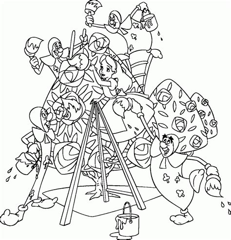 Free Alice In Wonderland Coloring Pages Coloring Home