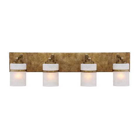 Top rated gold bathroom light fixtures reviews and tips. Shop Millennium Lighting 4-Light Benton Vintage Gold ...