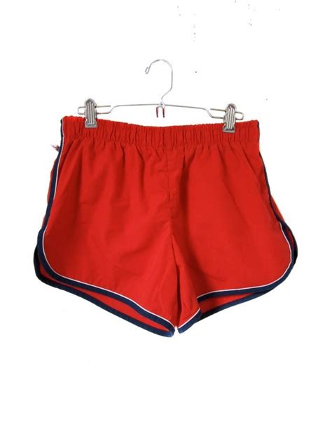 Vintage Red Swimsuit Jantzen Retro Swim Trunks By Memoryvintage