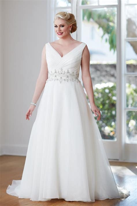 Square neckline half sleeve plus size wedding dress. 15 Fantastic Ideas of A-Line Wedding Dresses | The Best ...