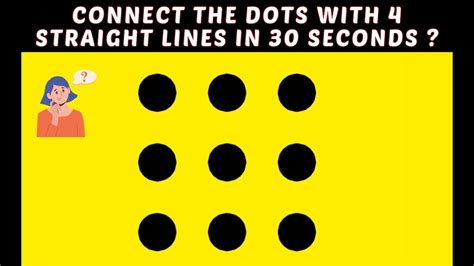 Brain Teaser IQ Test Only A Superhuman Can Connect The Nine Dots With Four Straight Lines In