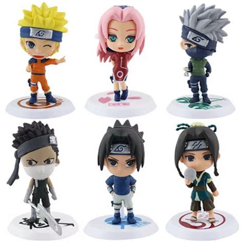 6pcsset Anime Naruto Cartoon Q Version Narutokakashisakurasasuke