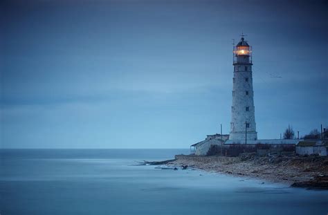 Lighthouse At Night Photograph By Sandsun Fine Art America