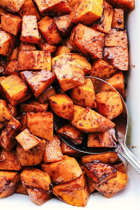 This baked sweet potatoes recipe is easy to make, and ensures that your potatoes are perfectly light and crispy on the outside and soft on the inside. Roasted Honey Cinnamon Butter Sweet Potatoes | The Recipe ...