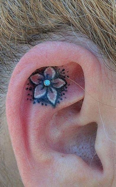 15 Ear Tattoos That Are Better Than Earrings Ear Tattoo Ear Lobe Tattoo Inner Ear Tattoo