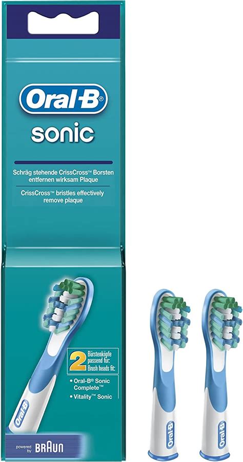 Braun Oral B Sr18 2 Sonic Replacement Rechargeable Toothbrush Heads
