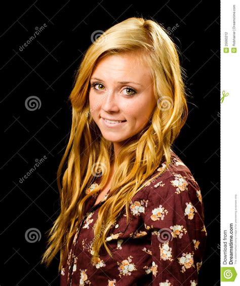 Portrait Of Pretty Smiling Happy Teenage Girl Stock Photo - Image of face, look: 25660212