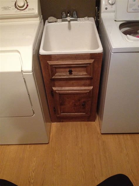 Will accommodate a single or dual handle faucet with 4 in. Built a cabinet around a utility sink | Laundry room sink, Laundry sink, Laundry room remodel