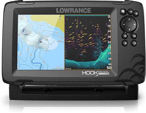 Lowrance Hook Reveal 7x Fishfinder Wsplitshot Transom Mount Transducer