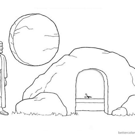 Empty Tomb Easter Coloring Pages Coloring Pages