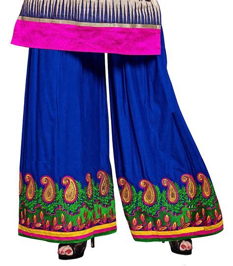 Buy Khushali Fashion Women S Cotton Palazzo Pants Dsp7505 Royal Blue N A At