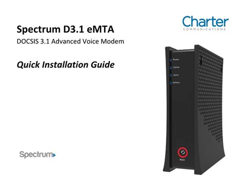 Spectrum D31 Emta Docsis 31 Advanced Voice Modem Docslib