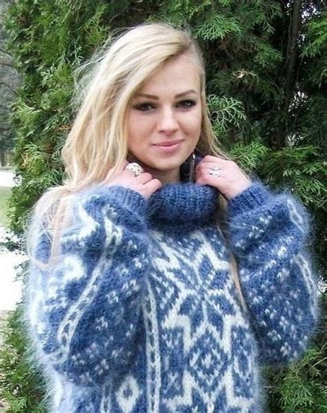 Angora Fluffy Big Comfy Sweaters Ladies Turtleneck Sweaters Thick Sweaters Wool Sweaters