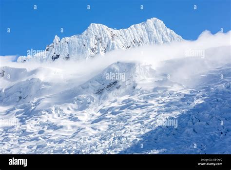 Beautiful Snow Peaked Mountains Of Santa Cruz Valley Cordillera Blanca