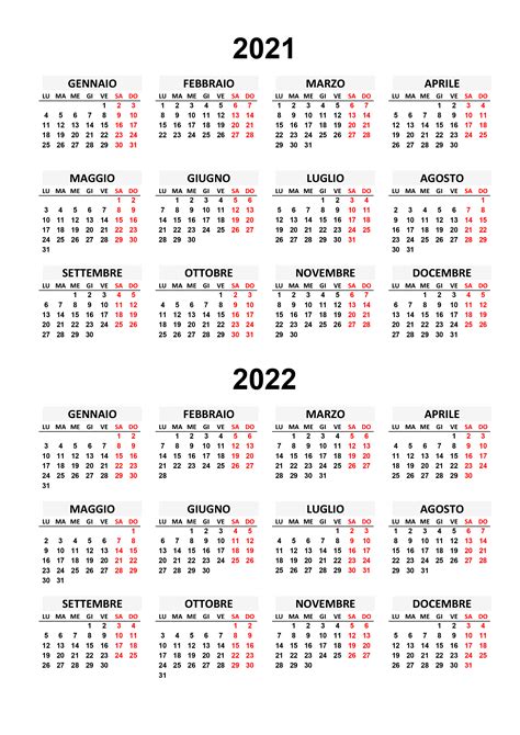Calendario 2022 Stampabile A4 Zona De Información