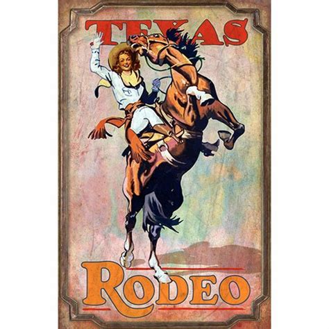 11 X 17 Texas Rodeo Cowgirl Poster Etsy