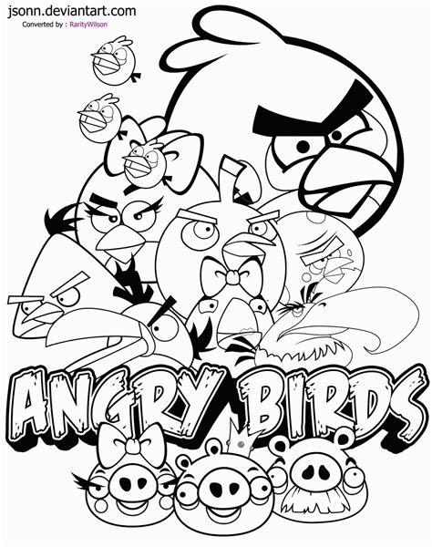 Angry Birds Black And White Coloring Page Coloring Home