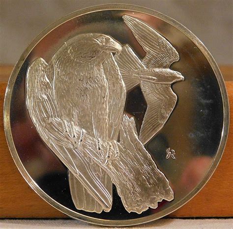 bid now 1971 peregrine falcon sterling silver medallion march 5 0122 4 00 pm edt
