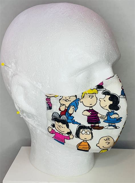 Peanuts Mask Charlie Brown Mask Kids Mask Back To School Etsy