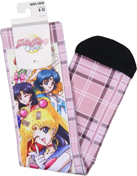 Bioworld Sailor Moon Crystal Plaid Adult Crew Socks