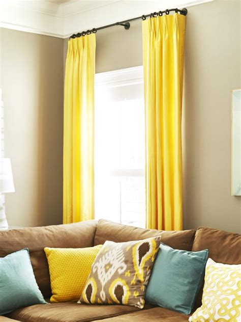 Yellow Silk Curtains In Living Room Hgtv