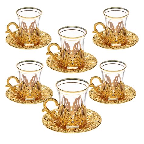 Turkish Tea Set Turkish Tea Cups And Saucers Tea Glasses And Saucers