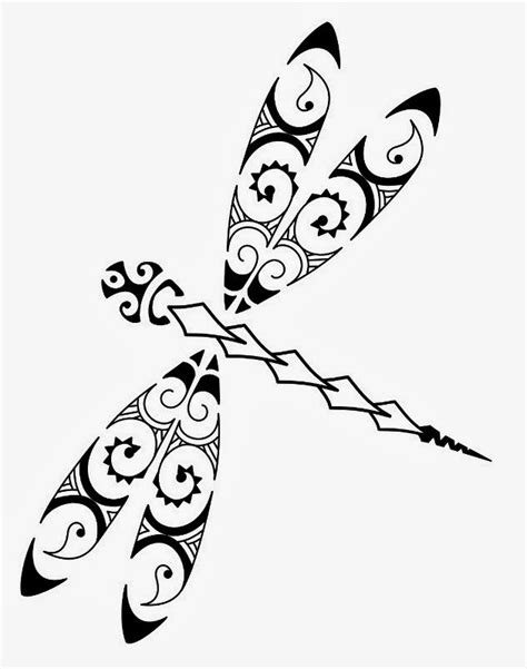 Maori Dragonfly Tattoo Stencil 4 Click For Full Size