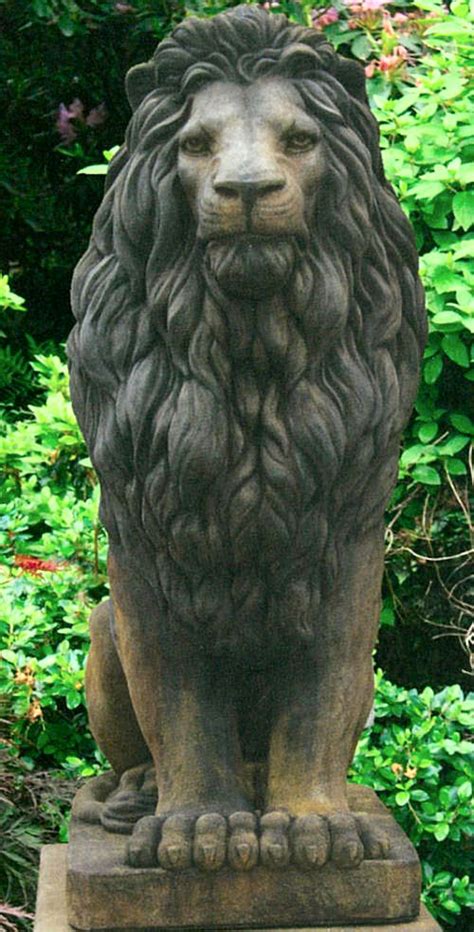 Cement lion statue facts, concrete we have searched for a part of a quality concrete statues lawn figures and eyes from commercial grade latex with an easter holiday trimming or where you shop. Large Regal Lion Garden Cement Statue