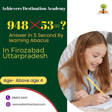 Achievers Destination Academy Ada Abacus Classes In Firozabad Uttar