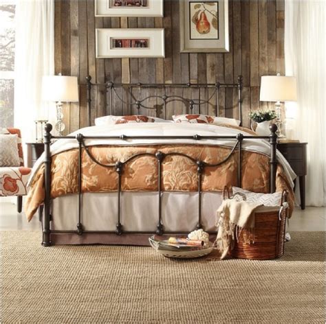 Add any other furniture you need to shop for (night tables, dresser, comfy chair, etc.), and take an honest look at the layout. Bellwood Dark Bronze Victorian Iron Metal Bed - Queen Size