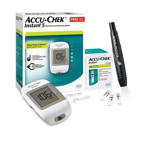Buy Accu Chek Instant S Blood Glucose Glucometer Kit With Vial Of