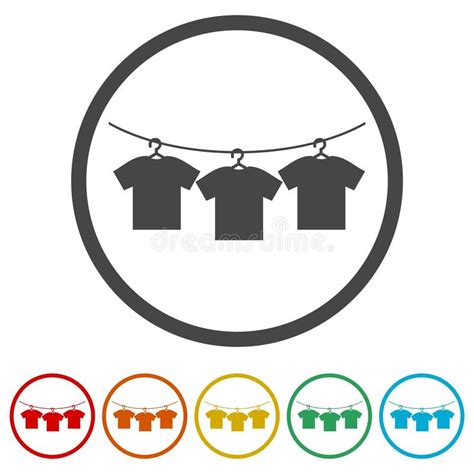 T Shirt Vector Icon Vector Blank Tshirt Icon Symbol 6 Colors Included