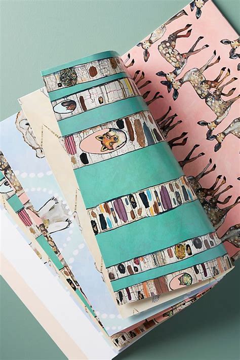 Mystical Menagerie Wrapping Paper Book Paper Book Wrapping Paper Sheets Wrapping Paper