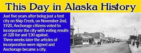 This Day In Alaska History November 2nd 1920 Alaska Native News