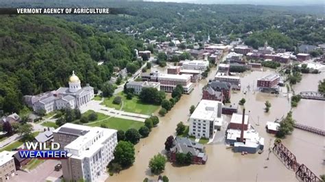Vermont Hit By 2nd Day Of Floods As Muddy Water Reaches The Tops Of