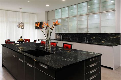 Cosmic Black Granite Kitchen Modern Kitchen Baltimore By Stone