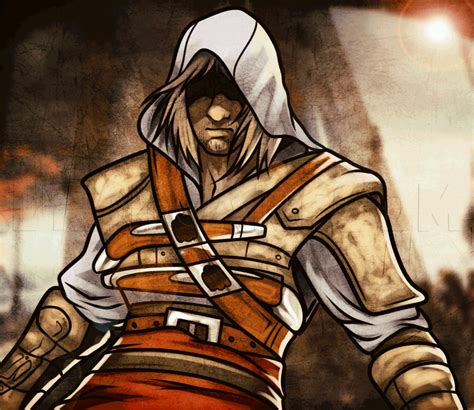 How To Draw Edward Kenway From Assassins Creed 4 By Dawn