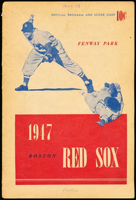 Lot Detail 1947 New York Yankees Boston Red Sox Mlb Program