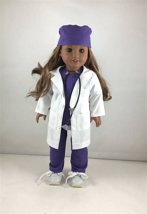 18t Sweet And Sassy Doctor Lab Coat Scrubs And Shoes For 18 Dolls Like American Girl R