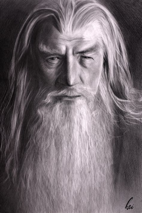 Lord Of The Ring Gandalf Pencil Drawing By Heidrawing On Deviantart