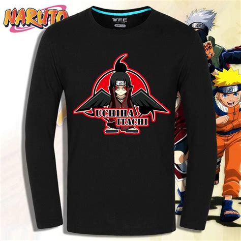 Naruto Anime Naruto Sasuke Uchiha Long Sleeved T Shirt Price 2675