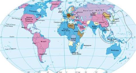 World Map Of Ww2 Map Of Western Hemisphere