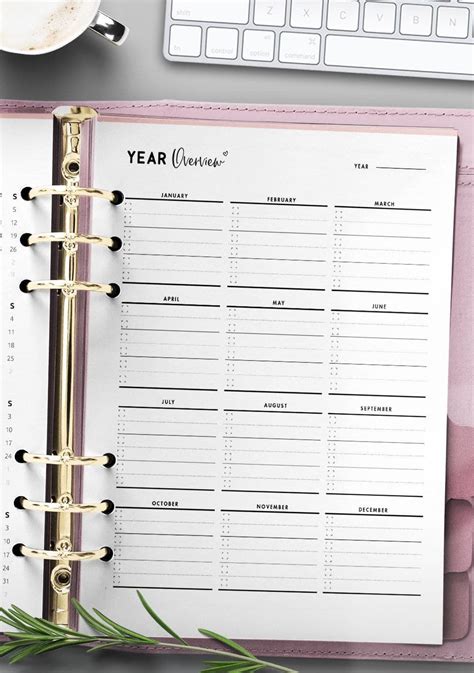 Annual Planner Year Planner Wall Planner Planner Bundle Monthly