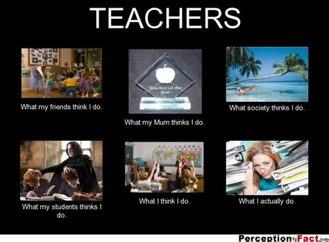 teachers what people think i do what i really do perception vs fact teacher humor
